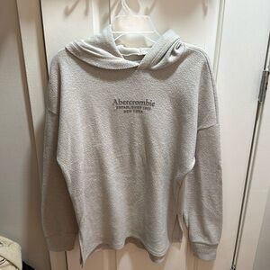 Abercrombie Fitch Soft Knit Logo Hoodie Pullover Heathered Casual Size S‎